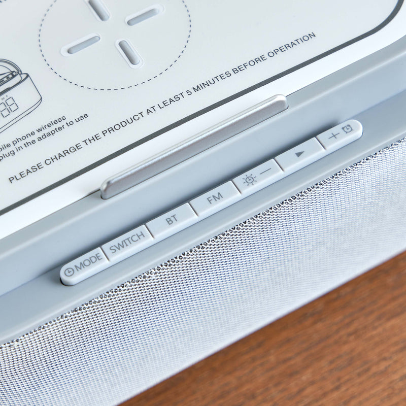 Luminária Multifuncional 5 em 1 Bluetooth e Carregamento Sem Fio