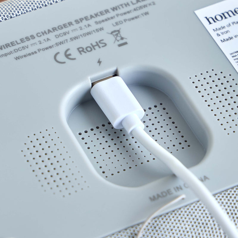 Luminária Multifuncional 5 em 1 Bluetooth e Carregamento Sem Fio