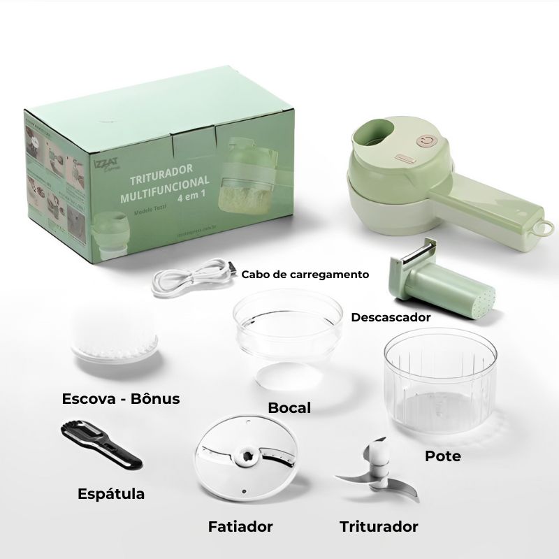 Triturador multifuncional 4 em 1 Carioca + Brinde Escova de limpeza
