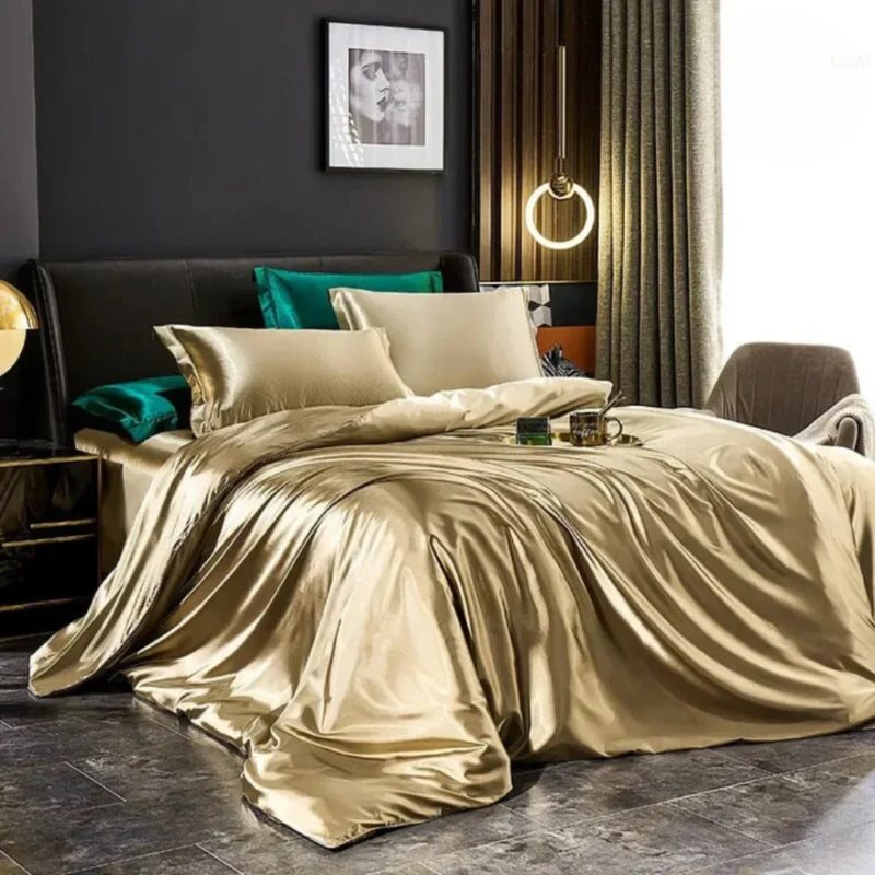 Conjunto de Cama em Seda 4 Peças - Carioca
