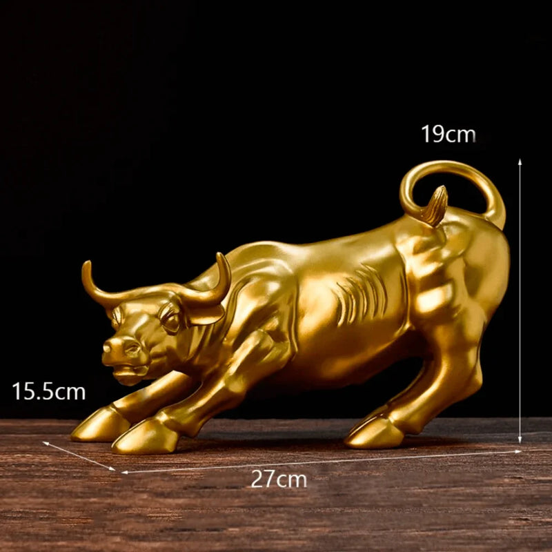 Escultura Touro de Wall Street Dourado - Carioca
