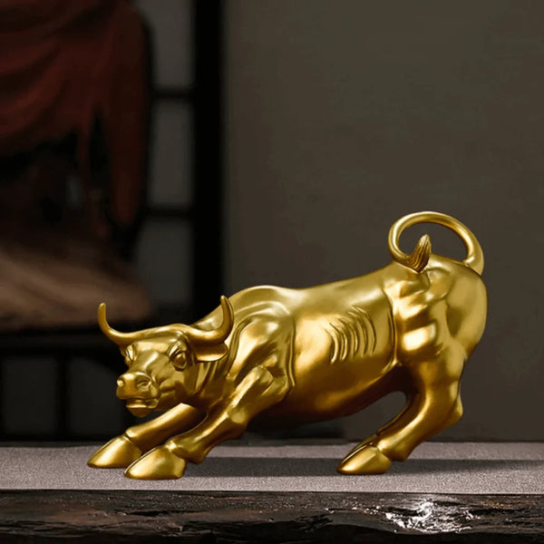 Escultura Touro de Wall Street Dourado - Carioca