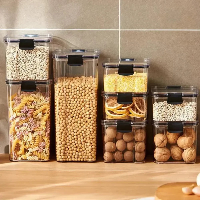 Kit com 3 Porta-Mantimentos com Trava e Vedação - Carioca