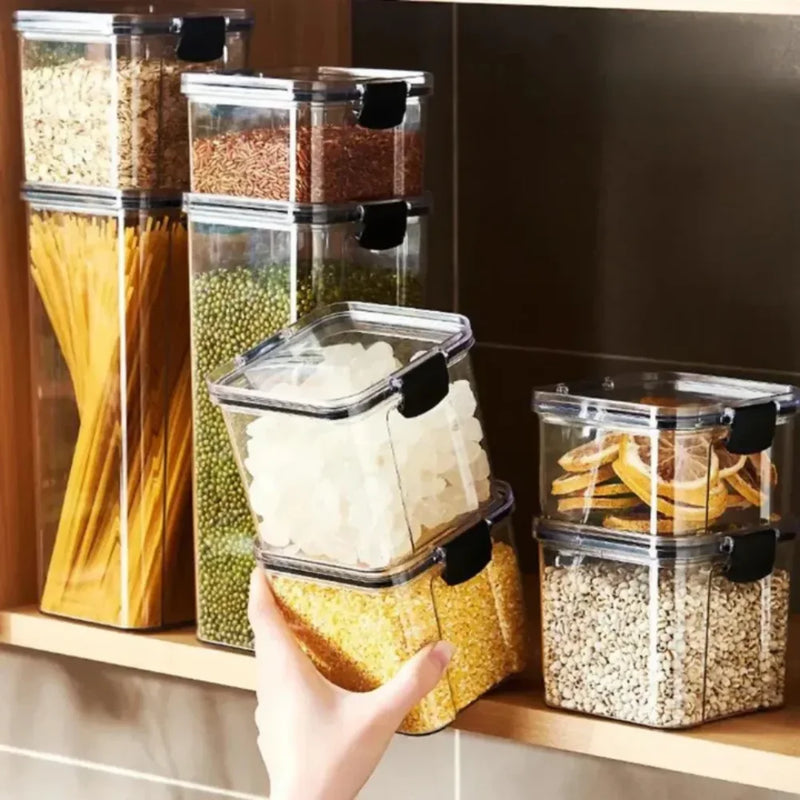 Kit com 3 Porta-Mantimentos com Trava e Vedação - Carioca