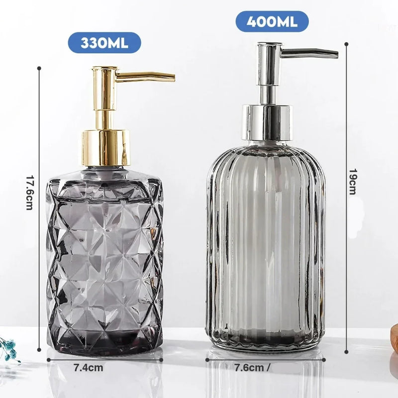 Kit Dispenser de Vidro Para Sabonete Liquido - Carioca