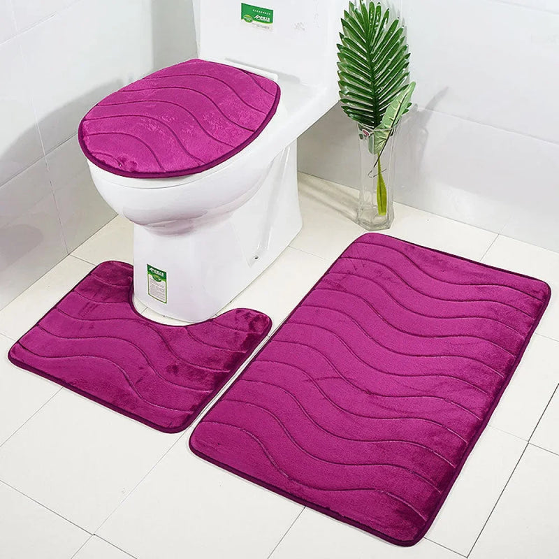 Kit Tapetes Para Banheiro e Lavabo 3 Peças - Carioca