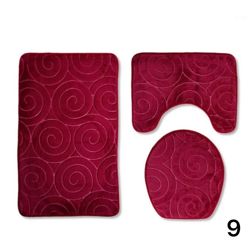 Kit Tapetes Para Banheiro e Lavabo 3 Peças - Carioca