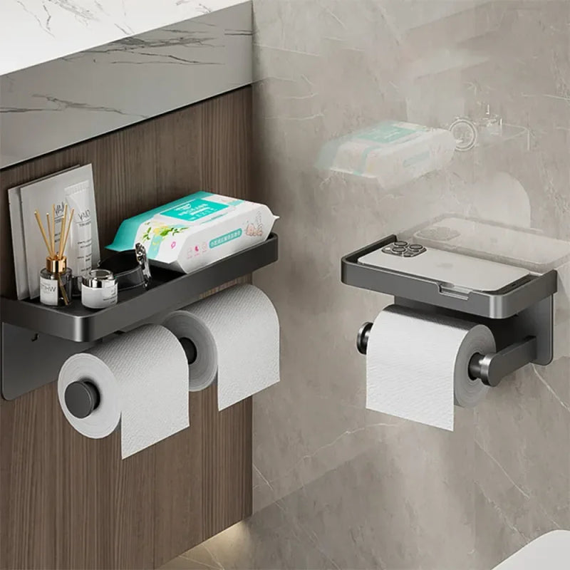 Suporte de Papel Higiênico com Apoio de Celular - Carioca